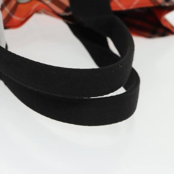 BURBERRY Nova Check Hand Bag Nylon Red Auth ti2419 - Picture 7 of 16